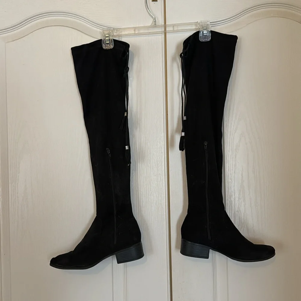 MADDEN GIRL Women's Prissley Riding Boot Black EUC 7.5 $100